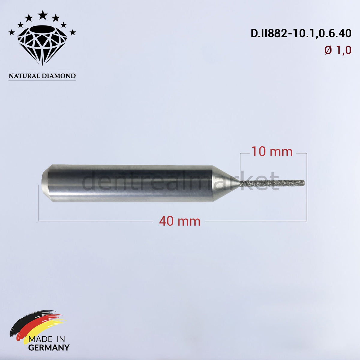 Frank Dental Imes-icore Wieland Diamond CAD/CAM Drill 1.0 mm