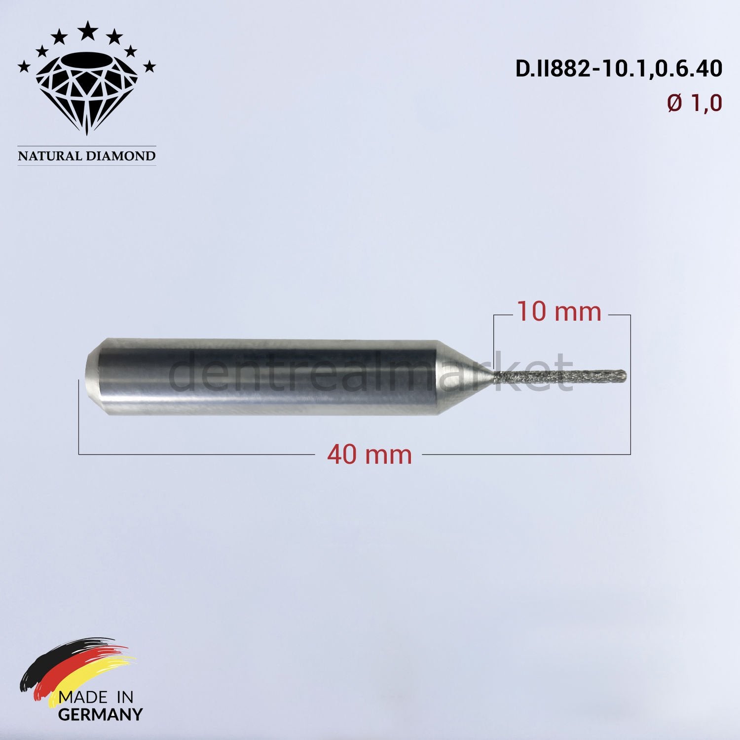 Frank Dental Imes-icore Wieland Diamond CAD/CAM Drill 1.0 mm
