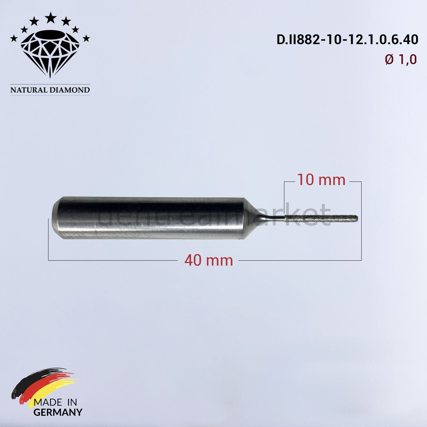 Frank Dental Imes-icore Wieland Diamond CAD/CAM Drill 1.0 mm