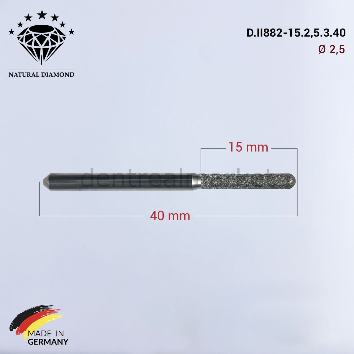 Frank Dental imes-icore Wieland Diamond CAD/CAM Bur 2.5 mm