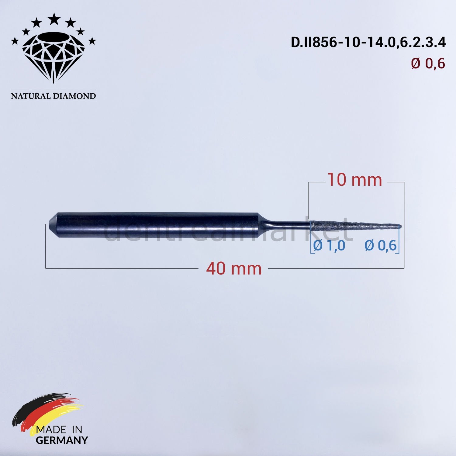 Frank Dental Imes-icore Wieland Diamond CAD/CAM Drill 0.6 mm