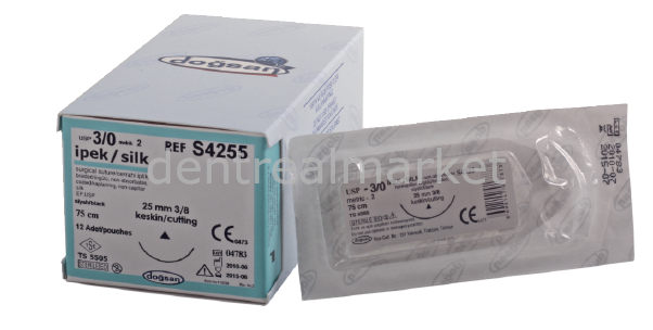 Dogsan Silk Suture Non-Absorbable 3/0 Sharp
