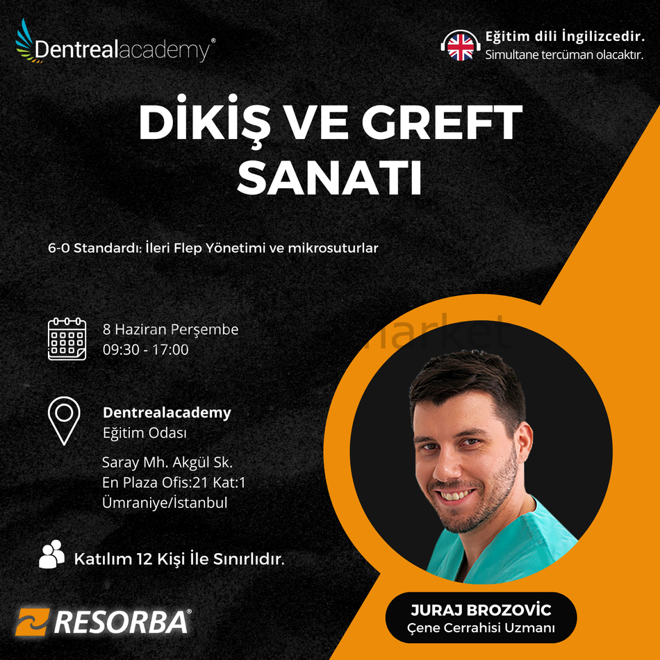 DentrealStore - Dentrealacademy Advanced Surgery Course with Dr.Juray Brozovic - Suture and Graft Art