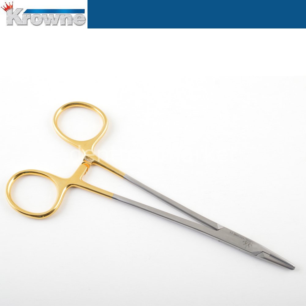 Krowne De Bakey Hemostatic Needle Holder 16.5 cm TC