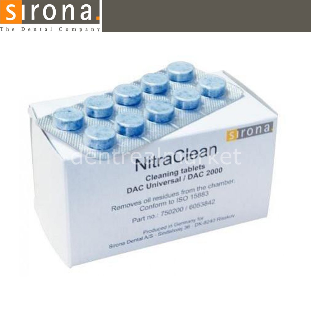 Dentsply-Sirona DAC NitraClean Cleaning Tablets — Pack of 50