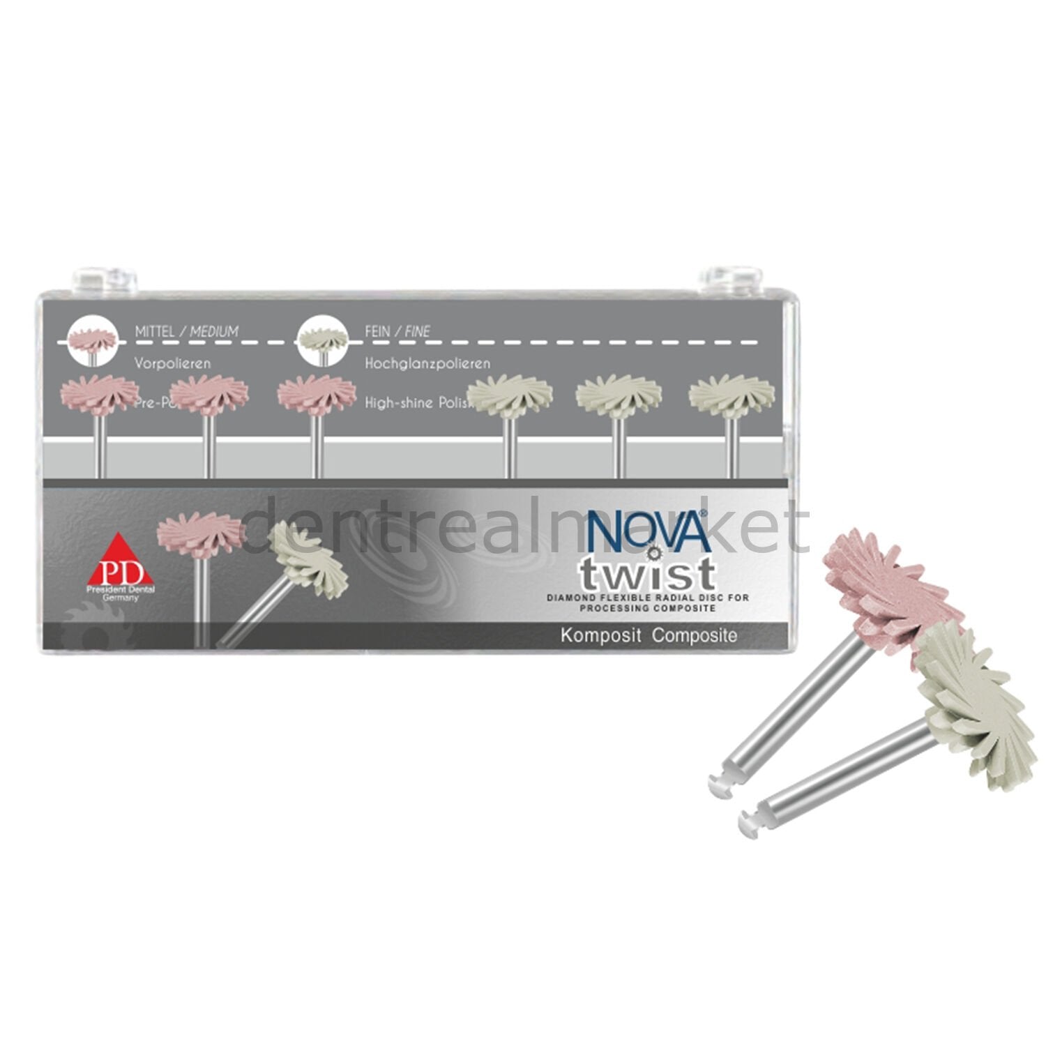 President Nova Twist Composite Polishing Disc Set