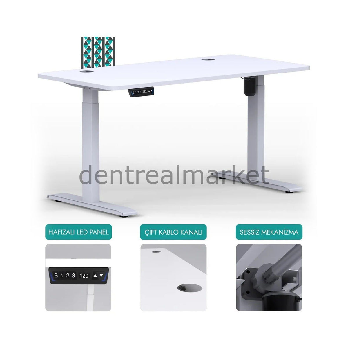 Drm Dental O-Flex Electric Height-Adjustable Ergonomic Desk 160 × 80 cm