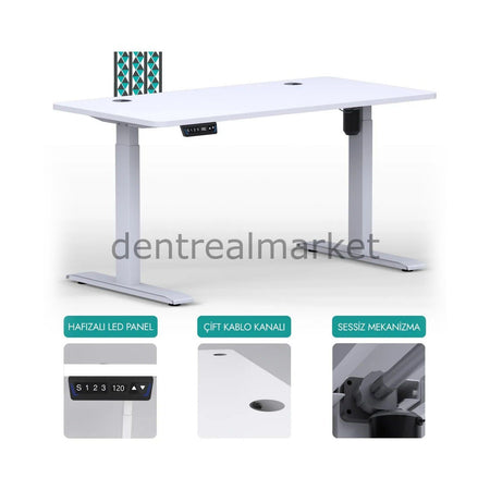 Drm Dental O-Flex Electric Height-Adjustable Ergonomic Desk 160 × 80 cm