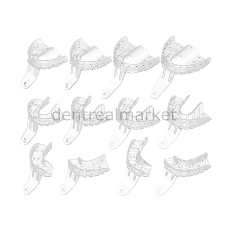Asa Dental Autoclavable Plastic Impression Tray Set 12-Piece