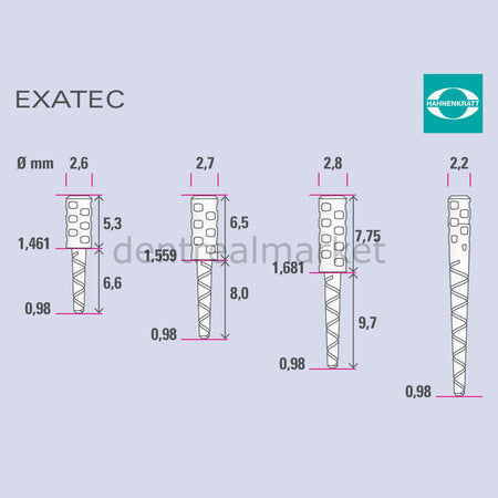 Hahnenkratt Exatec Blanco Fiber Post Pack of 10 Refill