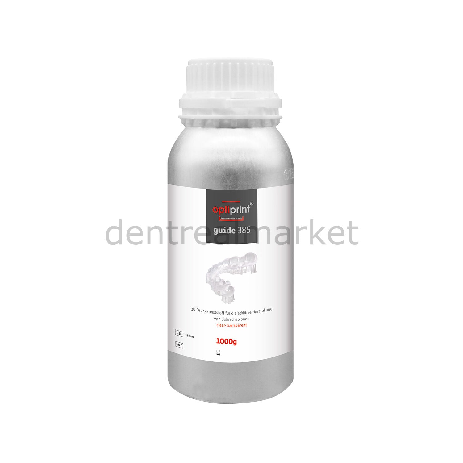 Dentona Optiprint Guide 385 — Surgical Guide 3D Printer Resin — 1000 g Clear