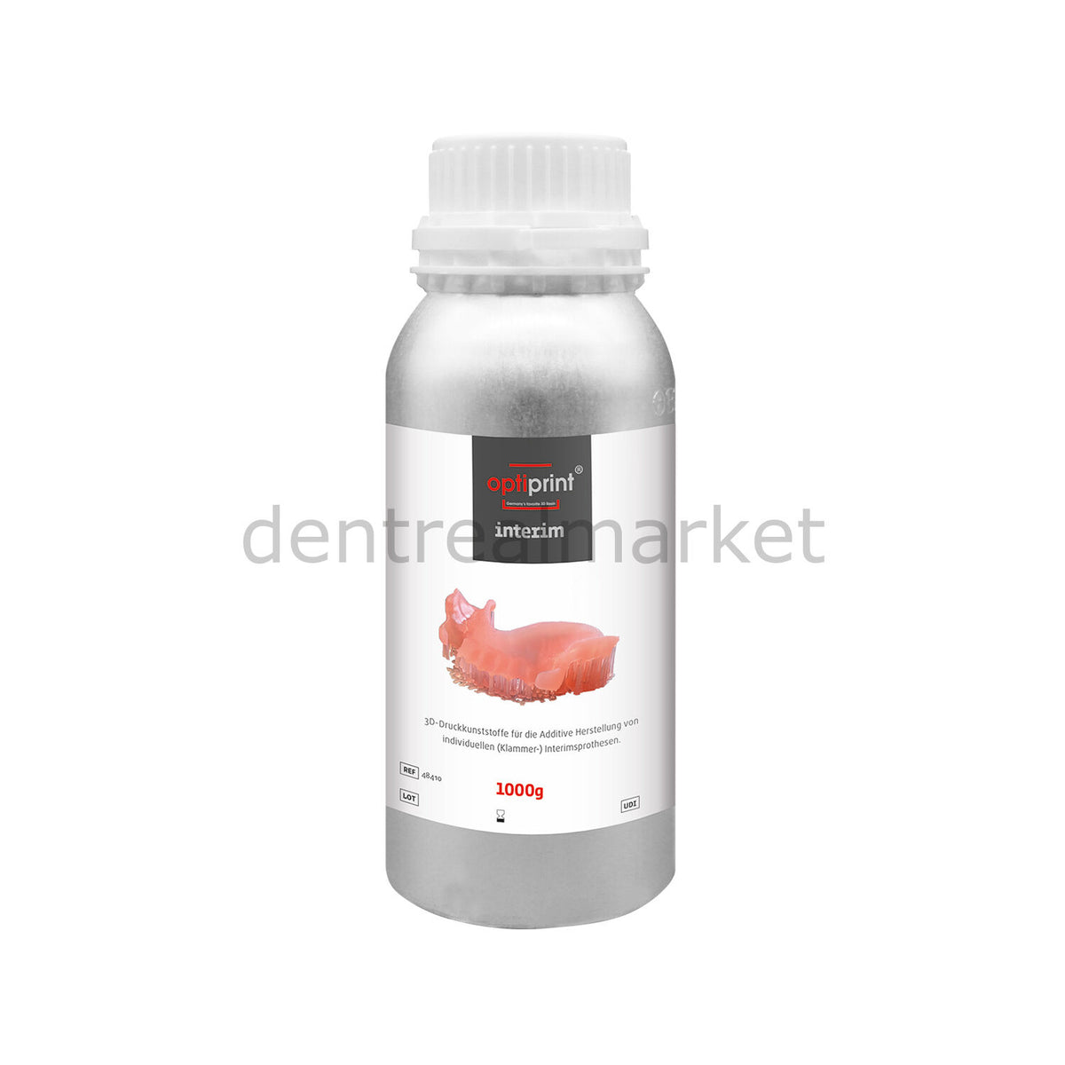 Dentona Optiprint Interim - Temporary Denture 3D Printer Resin - 1000 g - Pink