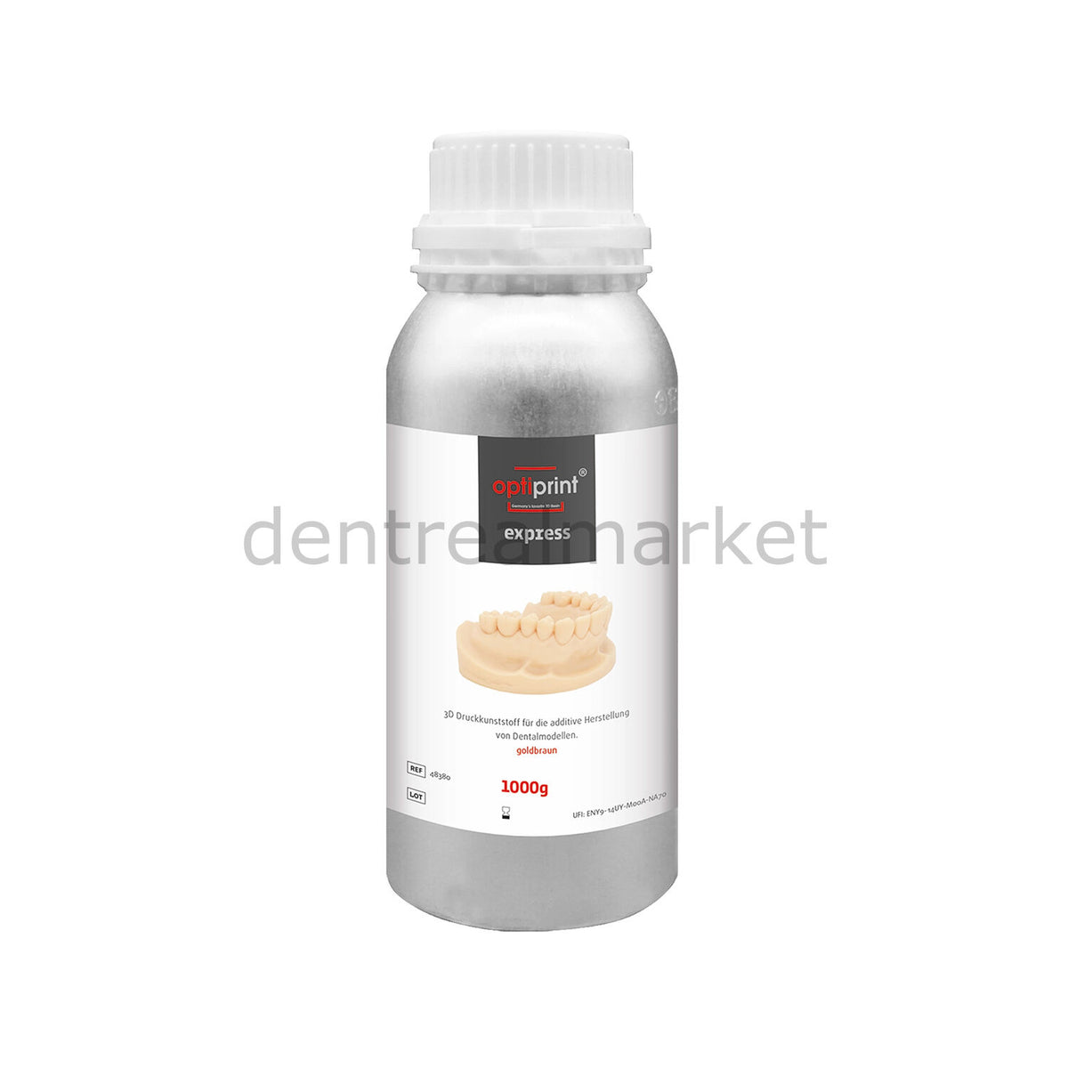 Dentona Optiprint Express — Dental Model 3D Printer Resin — 1000 g Golden Brown