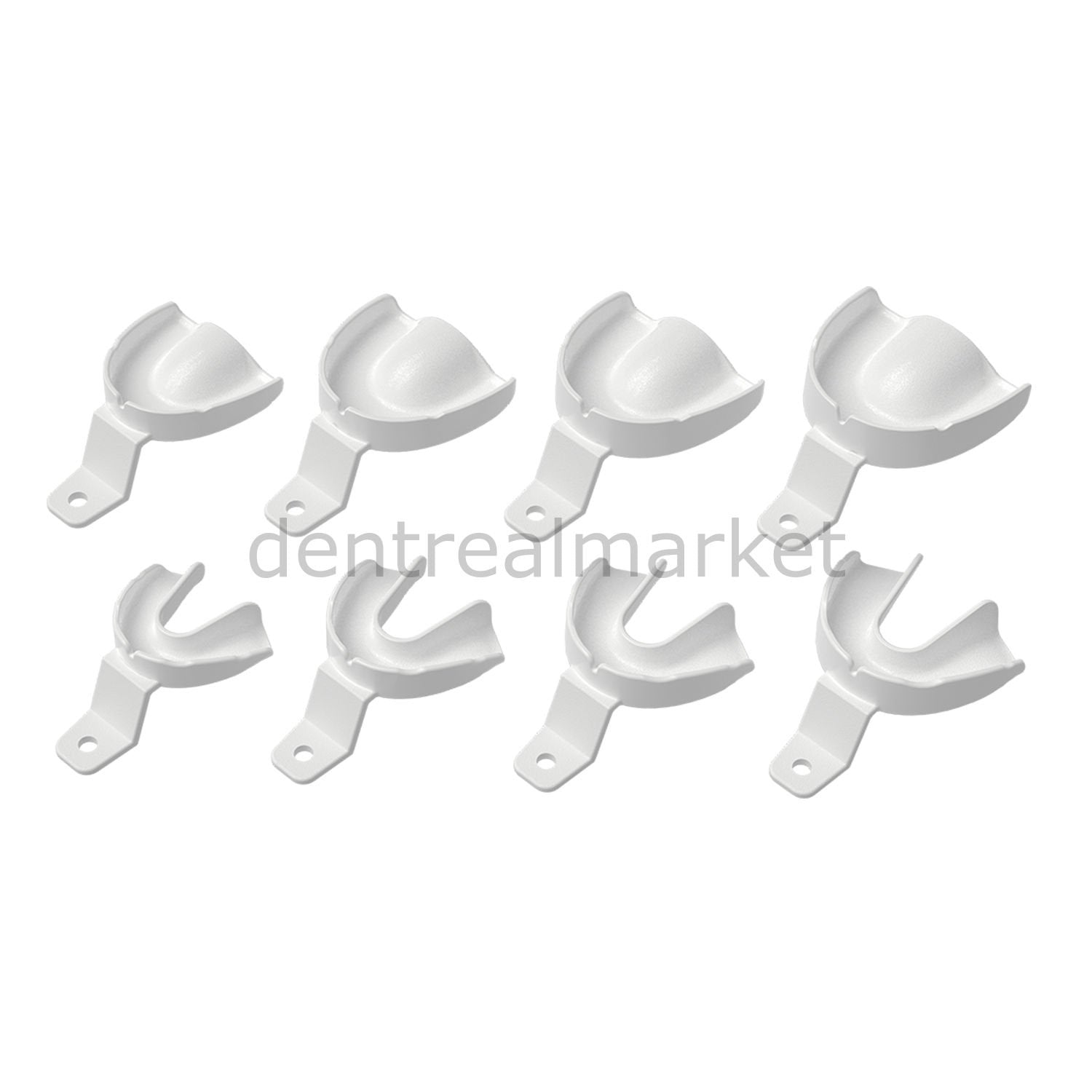 Asa Dental Plastic Impression Tray Set Orthodontic Pedodontic 8-Piece