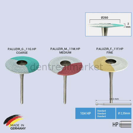 Frank Dental Aluzir Zirconia Aluminum Oxide Polishing Rubber