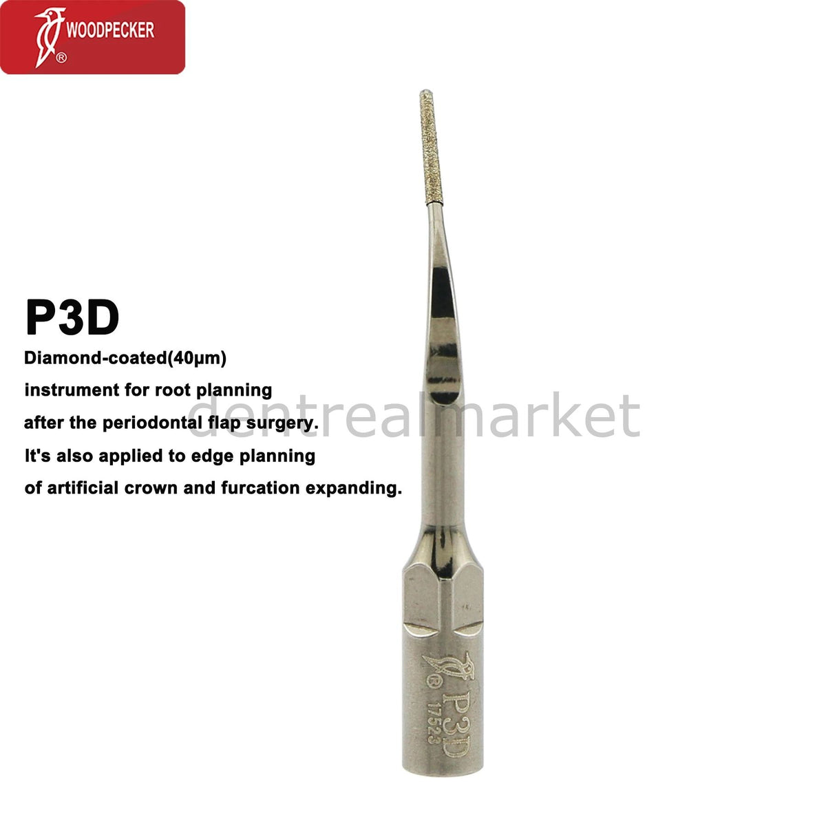 Woodpecker P3D Periodontic Scaler Tip - EMS, Mectron, Woodpecker, W&H Compatible