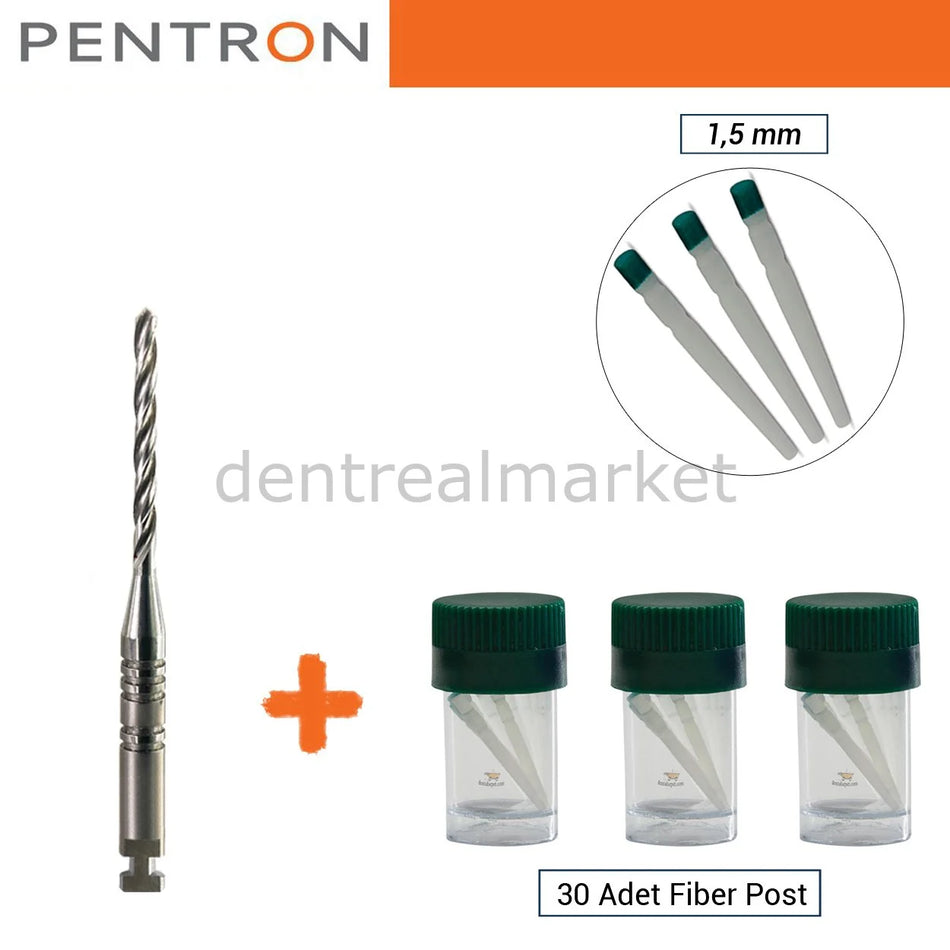 DentrealStore - Pentron FibreKleer 4X Tapared Radiopaque Fiber Post Big One Kit - Green