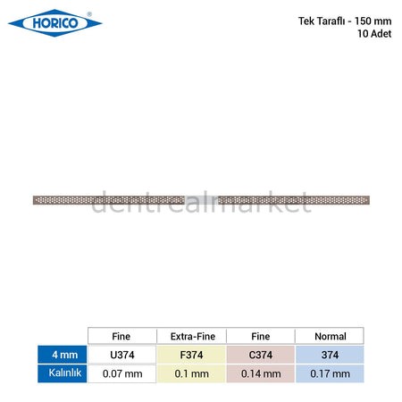 Horico Perforated Diamond Strip – Single-Sided – Pack of 10
