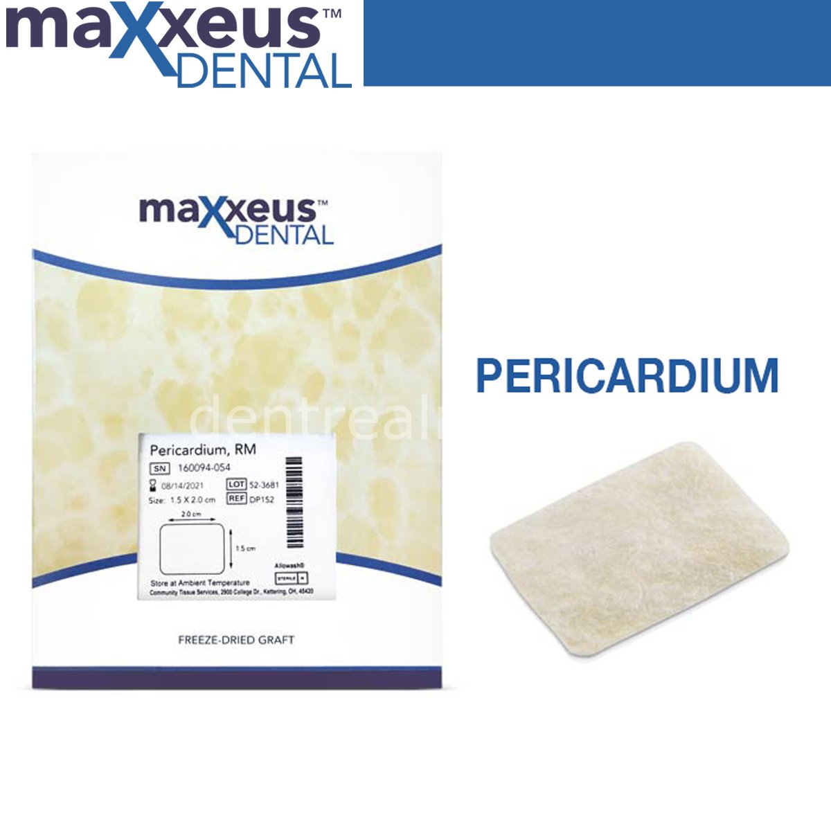 Maxxeus Pericardium Membrane — 20 x 30 mm