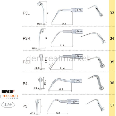 Woodpecker Periodontic Tip P1 - EMS, Mectron, Woodpecker, W&H Compatible