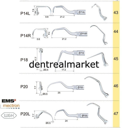 Woodpecker P3 Periodontic Scaler Tip - EMS, Mectron, Woodpecker, W&H Compatible