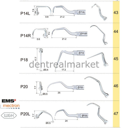 Woodpecker Scaler Periodontic Tip P12 – Compatible with EMS, Mectron, Woodpecker, and W&H