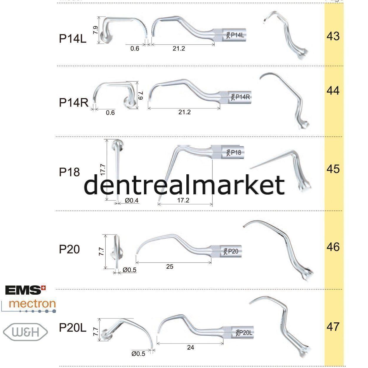 Woodpecker P2R Periodontic Scaler Tip – EMS, Mectron, Woodpecker, W&H Compatible