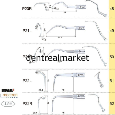 Woodpecker Periodontic Scaler Tip P2RD — EMS, Mectron, Woodpecker, W&H Compatible