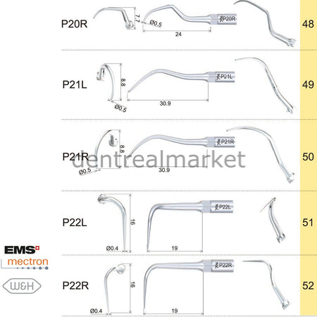 Woodpecker Scaler Periodontic Tip P12 – Compatible with EMS, Mectron, Woodpecker, and W&H