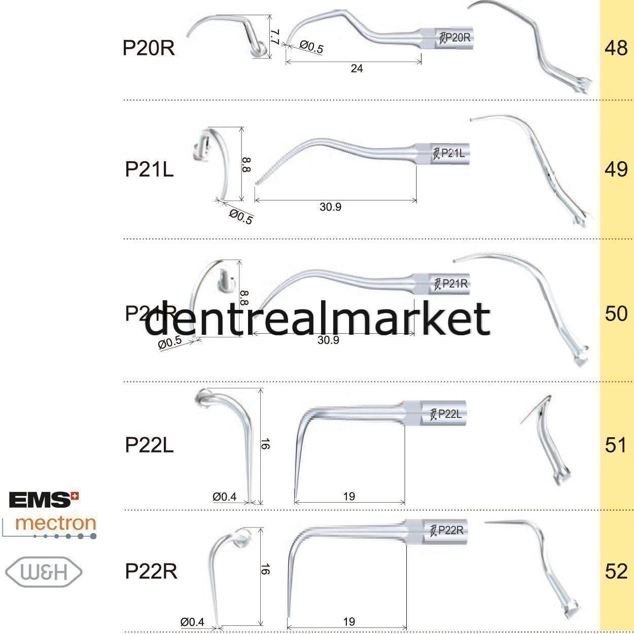 Woodpecker P2R Periodontic Scaler Tip – EMS, Mectron, Woodpecker, W&H Compatible