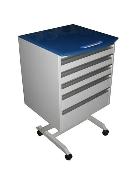 New Dent Mobile Cabinet with Laser-Cut Glass Top