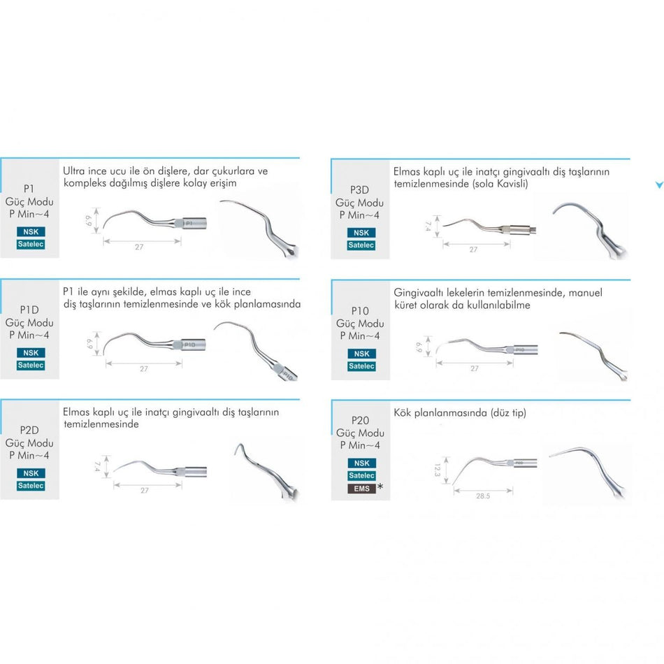 NSK Electric Scaler Tips — Perio