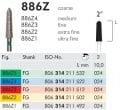 Meisinger 886Z Diamond Bur for Zirconia — Pack of 2