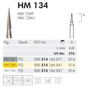 Meisinger D0134 Carbide Polishing Bur - 5 pcs