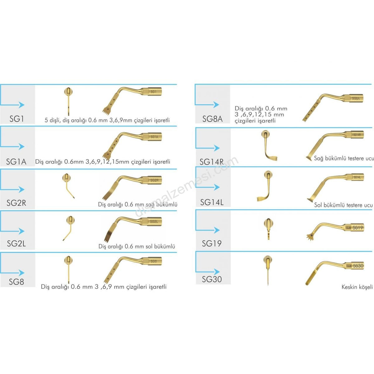 NSK Piezo Surgical Tips Bone Surgery
