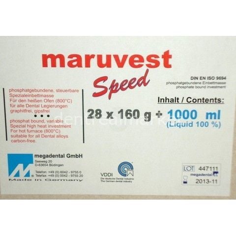 Mega Dental Maruvest Speed Crown & Bridge Investment 28×160 g + 1 L Liquid