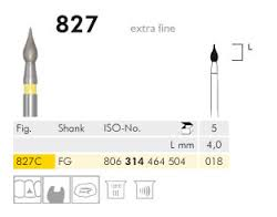 Meisinger 827 Synthetic Diamond Bur Pack of 5