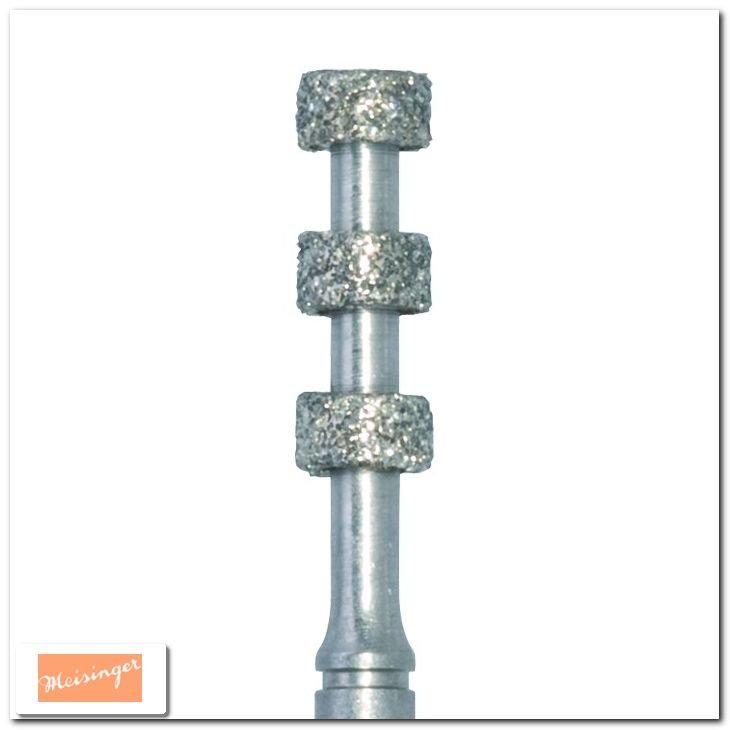 Meisinger 834 Diamond Bur for Grooved Cutting — Pack of 5
