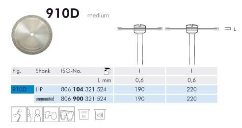Meisinger Diamond Separating Disc 910D