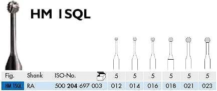 Meisinger Tungsten Carbide Bur HM1SQL — 5 pcs