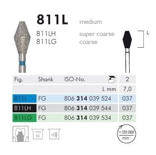 Meisinger 811L Synthetic Diamond Bur — Pack of 2