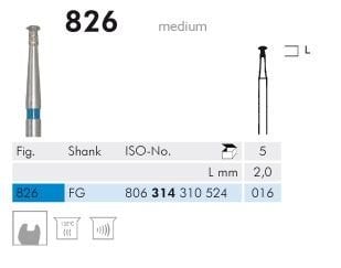 Meisinger 826 Synthetic Diamond Bur — Pack of 5