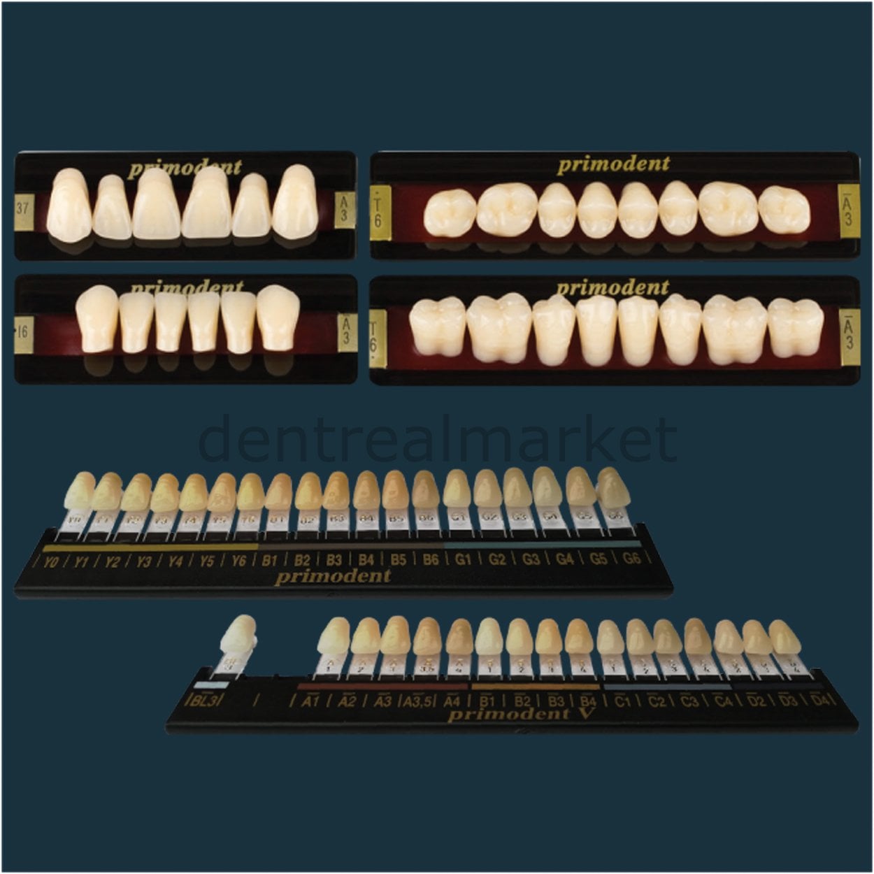 Polident Primodent Acrylic Denture Teeth Set 28 pcs — Triangular Form