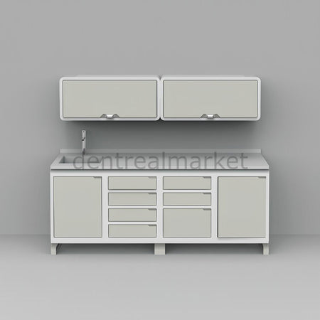 Grup Dental Wall-Mount Mobile Cabinet Clinic Workbench - Corian Top SFS-SFW