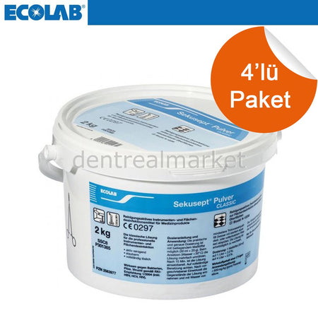 Ecolab Sekusept Pulver Classic Instrument Cleaning and Disinfection 4x2 kg