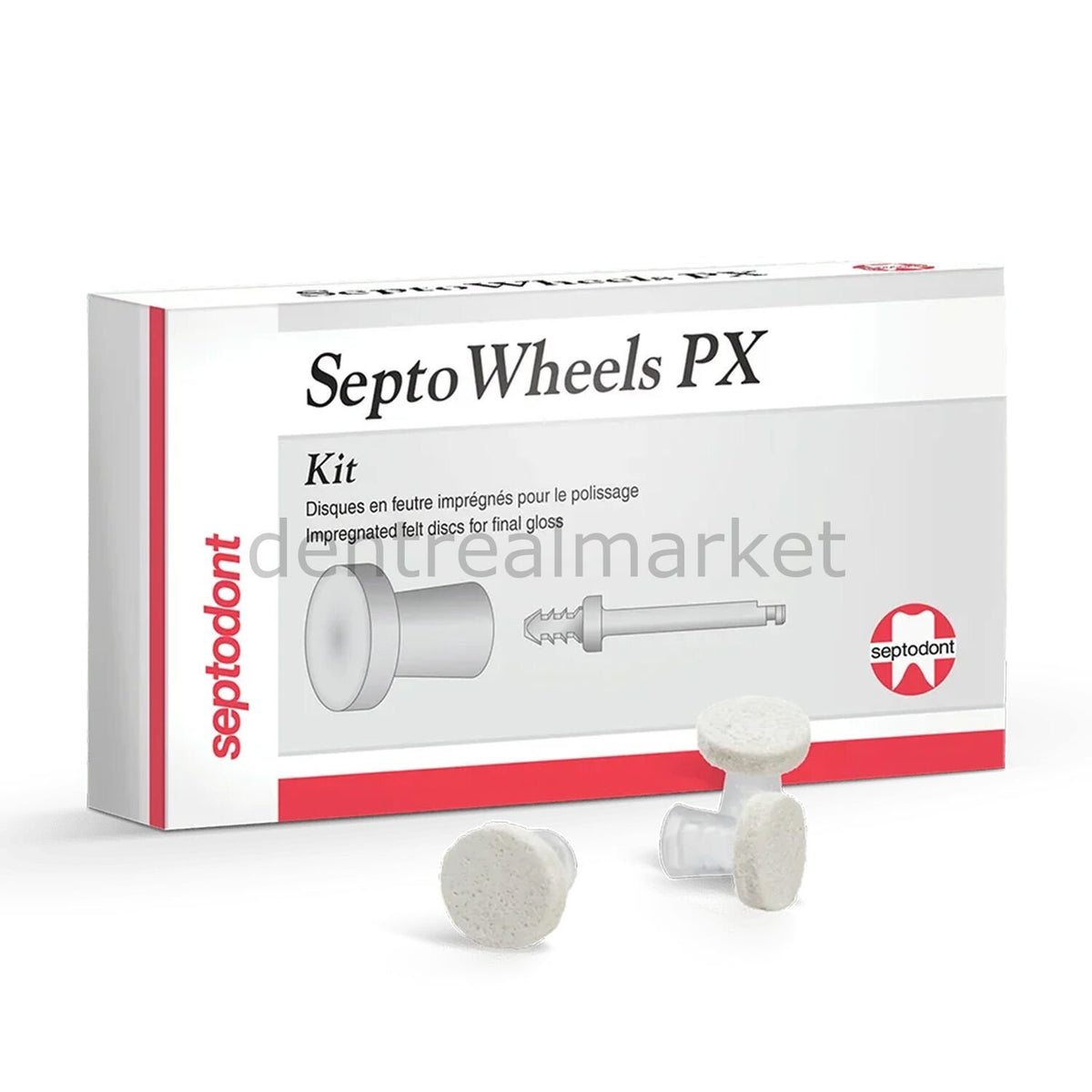 Septodont SeptoWhell PX Impregnated Polishing Felt 12 pcs