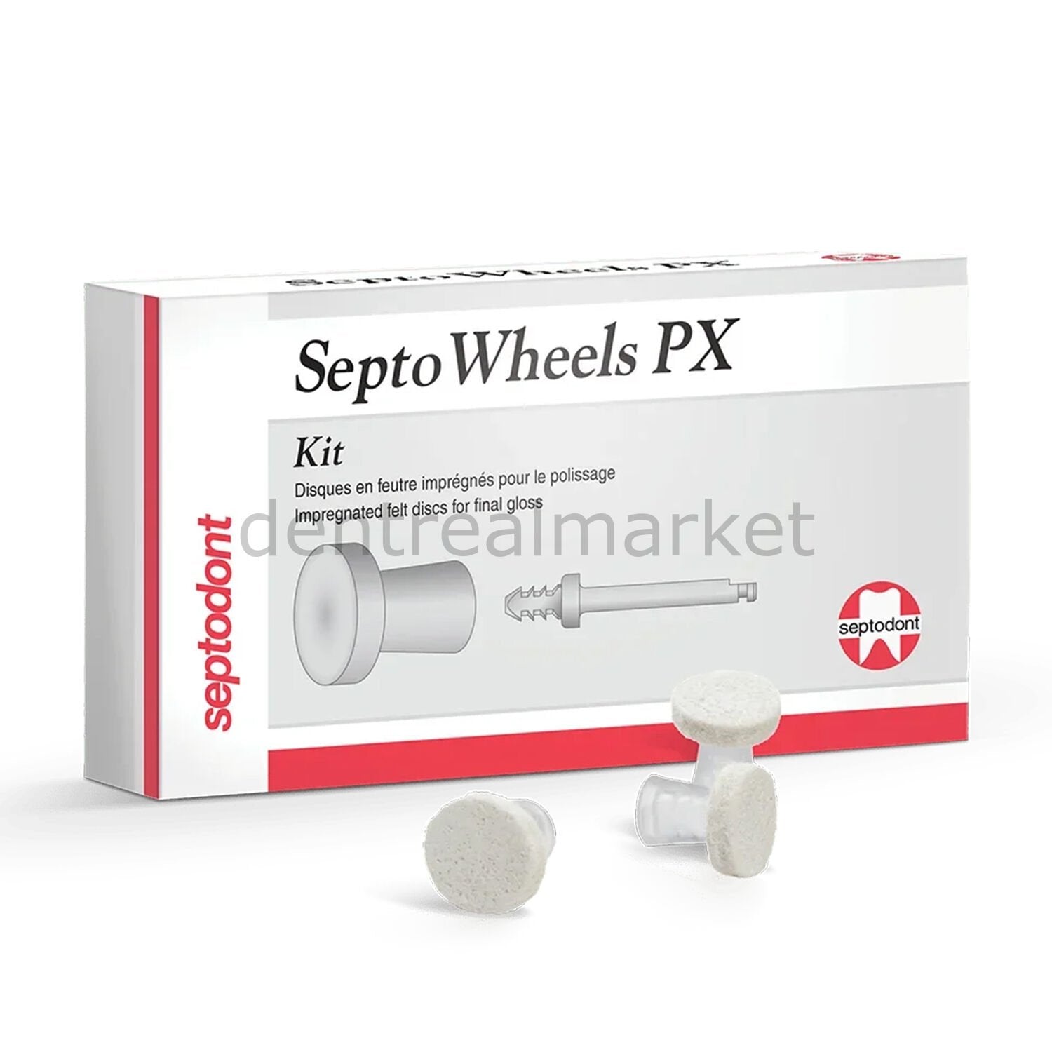 Septodont SeptoWhell PX Impregnated Polishing Felt 12 pcs