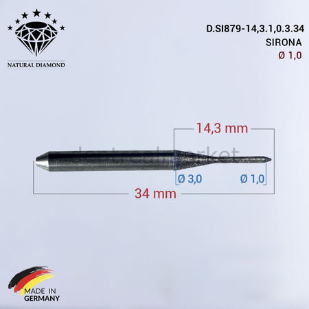 Frank Dental Sirona Diamond CAD/CAM Drill 1.0 mm