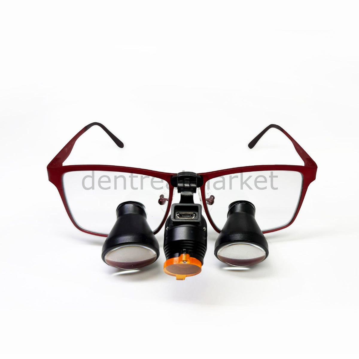 Amtech Optic 3.5X Custom Loupe With Wired Light Titanium Frame
