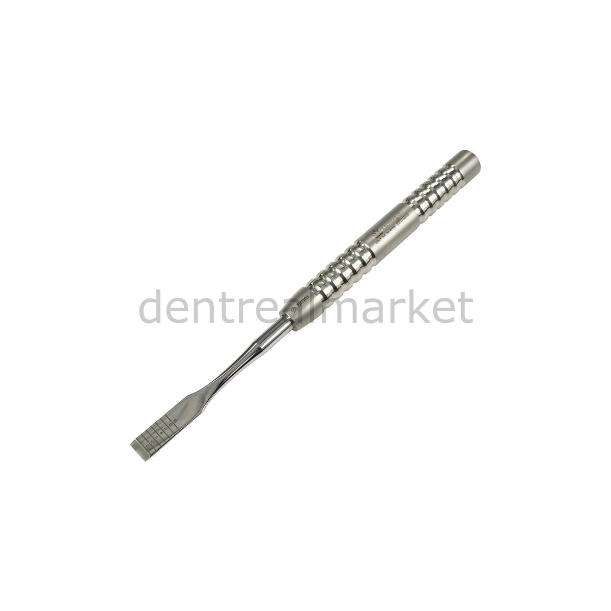 Krowne Straight Bone Chisel 8 mm — Wide-Tip Osteotomy Instrument